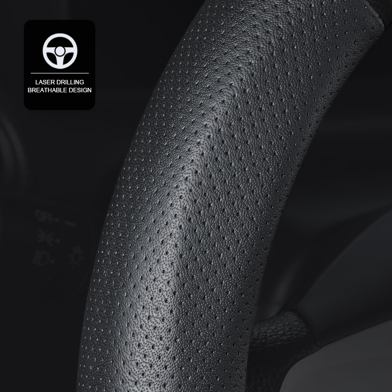 HONDA ホンダ  本革 スエード ハンドルカバー 手触りよし 取り付け簡単 おしゃれ 36/38CM 専用ハンドルカバー | iCarCompanion