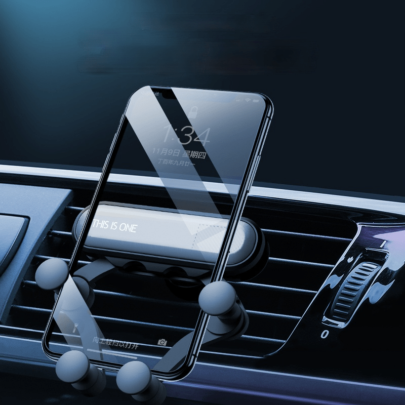 車載スマホホルダー スマホホルダー 重力式自動開閉 エアコン吹き出し口用 シンプル - iCarCompanion