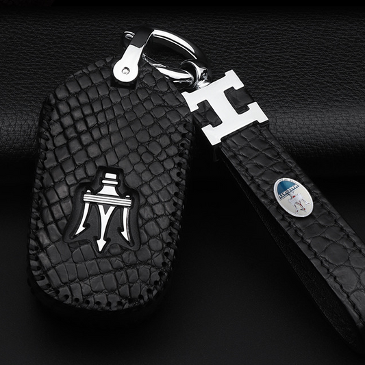 Maserati 高級本革 キーケース キーカバー レザー マセラティ 純正キー専用 汚れ 滑り 傷防止