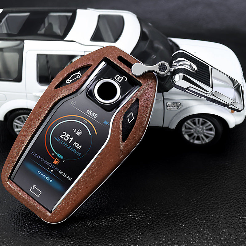 BMW専用キーケース 6/7シリーズ スマート液晶パネル 極上素材 オシャレ 全面保護 キーカバーの商品画像 5