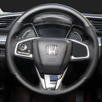 HONDA ホンダ 本革 グリップ感抜群 編み込み オーダーメイド ハンドルカバー 取り付け簡単 専用ハンドルカバー | iCarCompanion