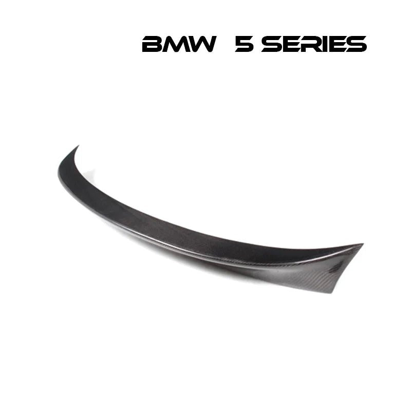 リアスポイラーBMW 5シリーズ F10 09 - 16年式 カーボンファイバー 貼り付け装着 - iCarCompanion