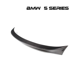 リアスポイラーBMW 5シリーズ F10 09 - 16年式 カーボンファイバー 貼り付け装着 - iCarCompanion