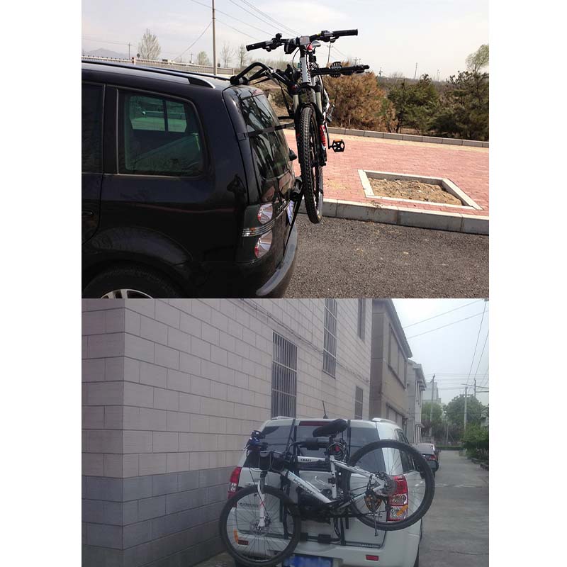 サイクルキャリア リアドア用 全車種対応 取付簡単 リアマウント式 ヒッチ付き 自転車ラックの商品画像 4