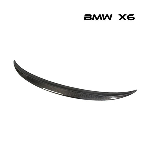 リアスポイラー BMW X6 全年式対応 カーボンファイバー リアウィング 貼り付け装着 - iCarCompanion