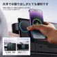 車載ワイヤレス充電器 LEDライト付き360度回転 安定性 粘着ゲル吸盤＆エアコン吹き出し口式兼用 片手操作 置くだけワイヤレス充電 スマホホルダー - iCarCompanion
