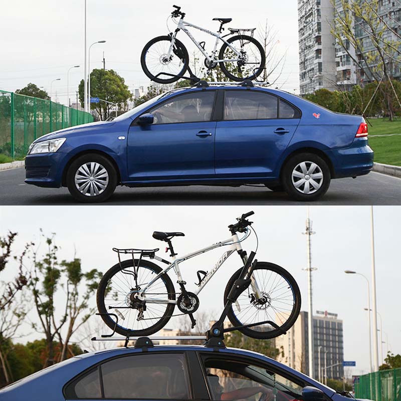 ルーフ自転車ラック 高級合金 四重固定 使いやすい ダブル盗難対策 サイクルキャリア - iCarCompanion