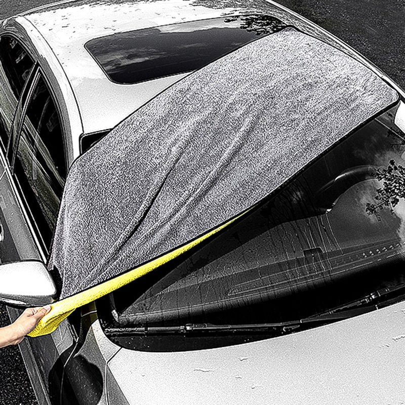 洗車タオル 拭き取り 大判 160cm*60cm 厚手 ツイストパイル 優れた吸水性 コーラルフリース - iCarCompanion