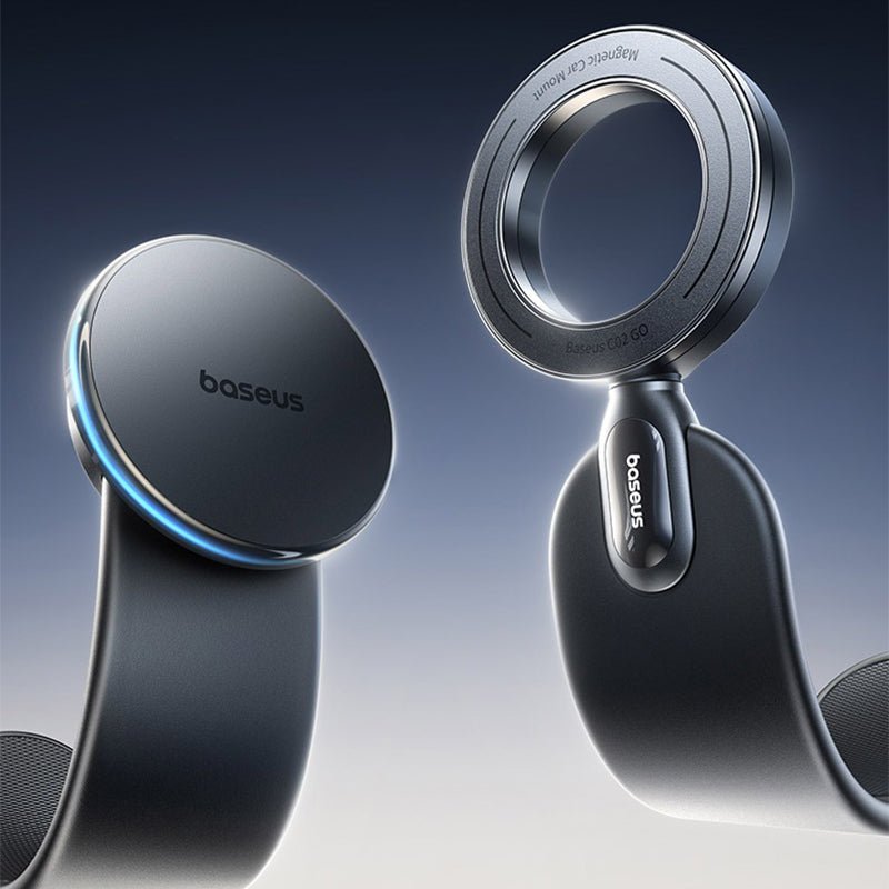 車載ワイヤレス充電器 LEDライト付き360度回転 安定性 粘着ゲル吸盤＆エアコン吹き出し口式兼用 片手操作 置くだけワイヤレス充電 スマホホルダー - iCarCompanion