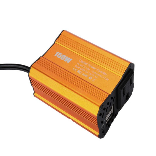 車載用インバーター 150W 12V 100V 修正正弦波 USBポート2口 コンバーター 防災用品 チャージャー | iCarCompanion