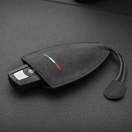 汎用 車キーケース 高級スエード 上品デザイン かわいい 傷 汚れ防止 高級 オシャレ キーホルダー - iCarCompanion