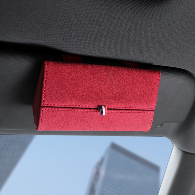 車用メガネクリップメガネボックス サンバイザー サングラスホルダー 取り付け簡単 - iCarCompanion