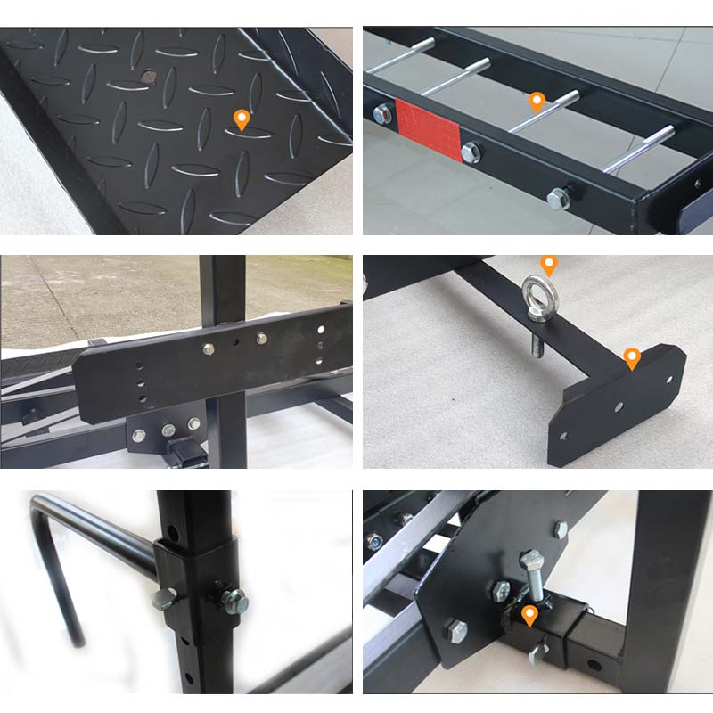 車用オートバイラック リアドア用 耐荷重強 取付簡単 安定 ヒッチ付き モーターサイクルキャリア - iCarCompanion