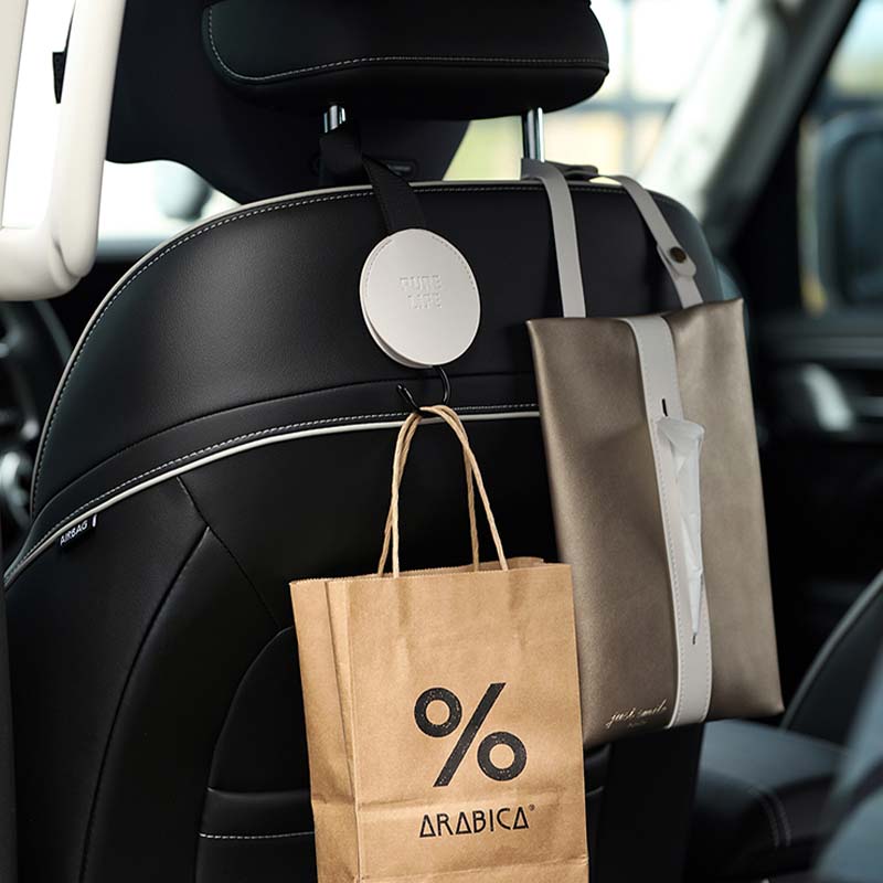 車用収納 シートバック用 高級感レザーフック ハンガー おしゃれ 多色 カー・家庭両用 - iCarCompanion