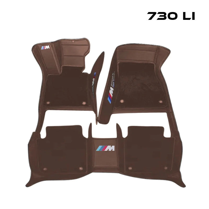 BMW 730Li Justfit保証 左右ハンドル 社外品 最上級 二重構造立体カーマット 掃除簡単 張替え 専用フロアマット | iCarCompanion