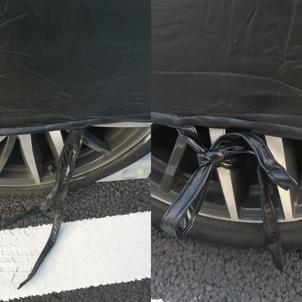PUレザー製 オーダーメイド 高級感 裏起毛車カバー 強風対策 専用カーカバー - 防水5層構造 | iCarCompanion