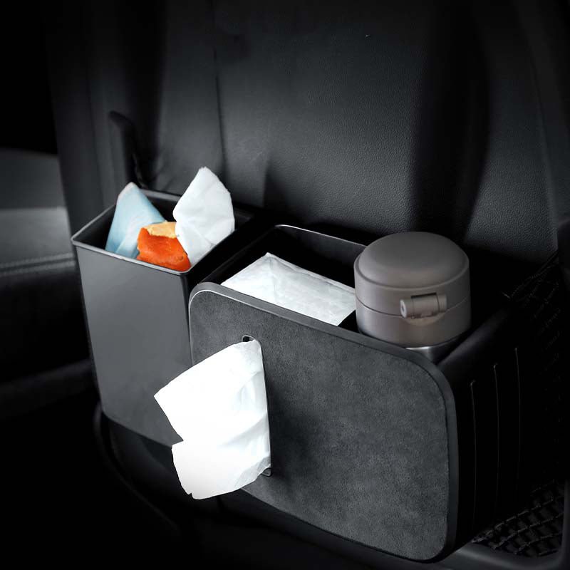 車用ゴミ箱 ティッシュボックス 後部座席 防水 シートバックポケット 便利グッズ 車用品 - iCarCompanion