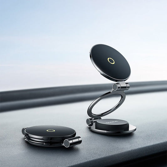 マグネット車載スマホホルダー超強力吸着 多角度調整 360°回転な台座 車用ホルダー 折りたたみ式 片手操作 安定 落ちない 全機種対応 - iCarCompanion