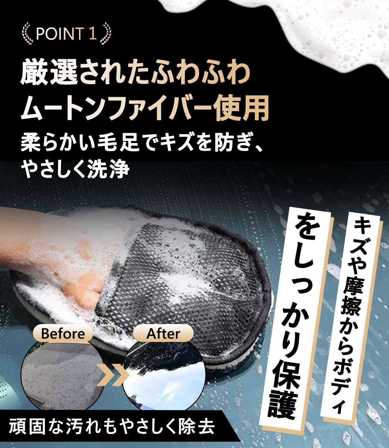 洗車用ムートングローブ 2個セット 洗車グローブ 手袋 傷防止 洗車グッズ 洗車用品