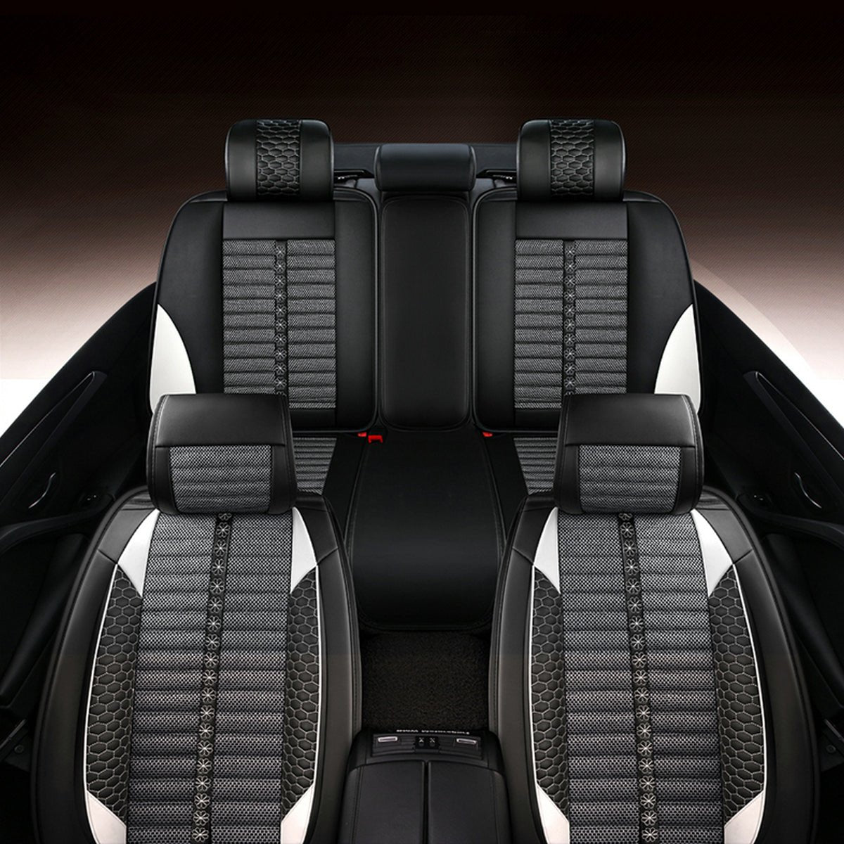 リネン製 汎用シートカバー フィット感抜群 4色 通気防水 耐摩耗性 軽/普自動車 SUV - iCarCompanion