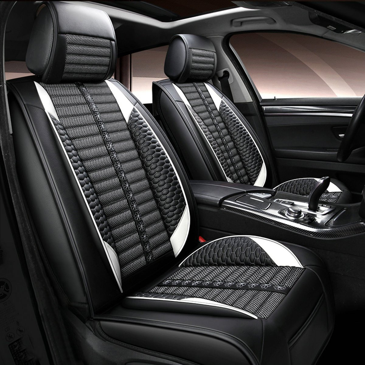 リネン製 汎用シートカバー フィット感抜群 4色 通気防水 耐摩耗性 軽/普自動車 SUV - iCarCompanion