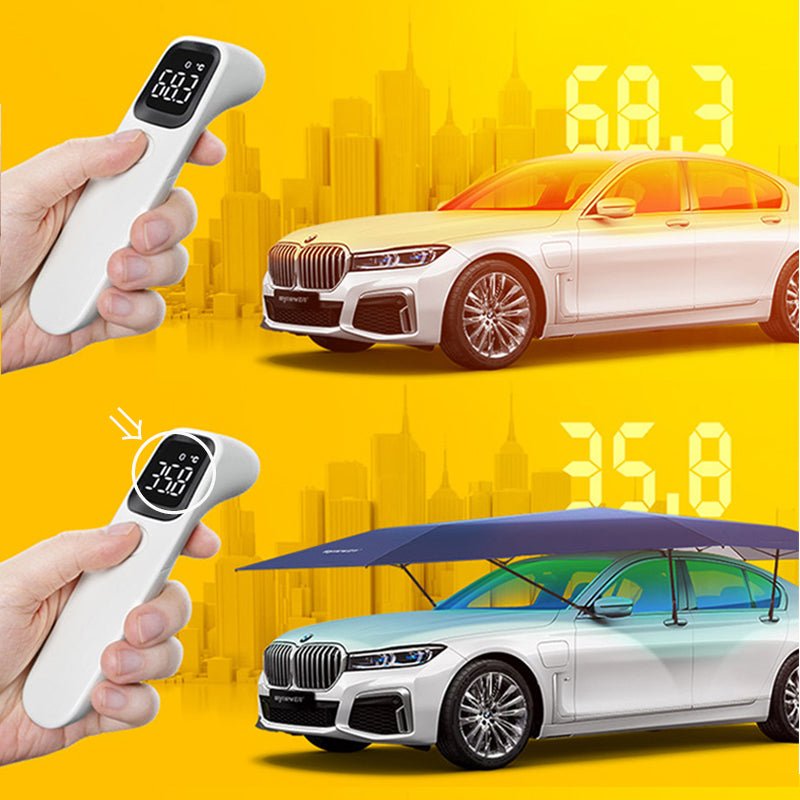 自動収納 サンシェード 傘式 折り畳 リモコン 電動 取付簡単  汎用 防風 専用サンシェード | iCarCompanion