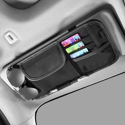 車用収納 サンバイザー収納 高級感 メガネ カードクリップ 多機能 実用性 多色 おしゃれ - iCarCompanion