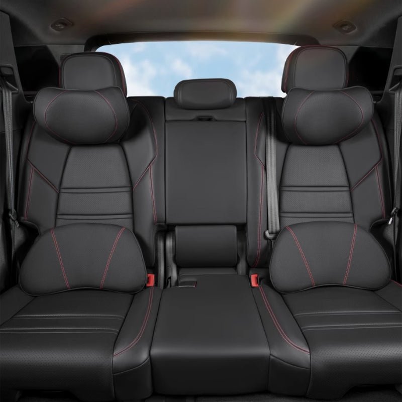 車 腰クッション 背もたれクッション 車ヘッドレスト ネックパッド 低反発 ファッション 長時間運転頚椎 腰サポート 通気性 調節可能 専用シートクッション | iCarCompanion