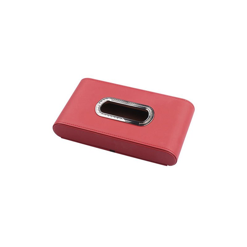 車用 ティッシュケース カバー カー 用品 アクセサリー PUレザー 革 箱 ティッシュ 取り付け簡単 車用品 家庭用便利グッズ 吊り下げ式 置き式 - iCarCompanion