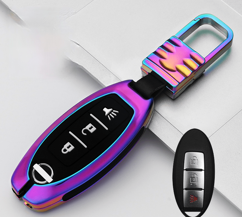 日産NISSAN インテリジェントキーケース キーカバー 高級品 軽量 3/4/5ボタン - iCarCompanion
