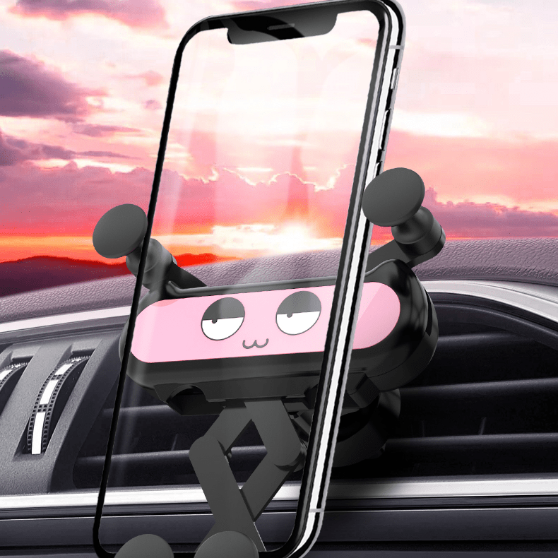 車載スマホホルダー スマホホルダー 重力式自動開閉 エアコン吹き出し口用 シンプル - iCarCompanion