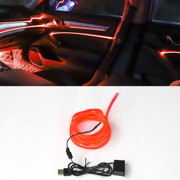 ledテープ 車雰囲気ライト led テープライト フットランプ 車内装飾 USB 3メートル