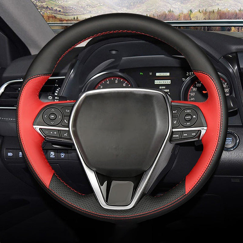 TOYOTA トヨタ 本革 編み込み式 ハンドルカバー フィット感抜群 手触れよし 専用ハンドルカバー | iCarCompanion