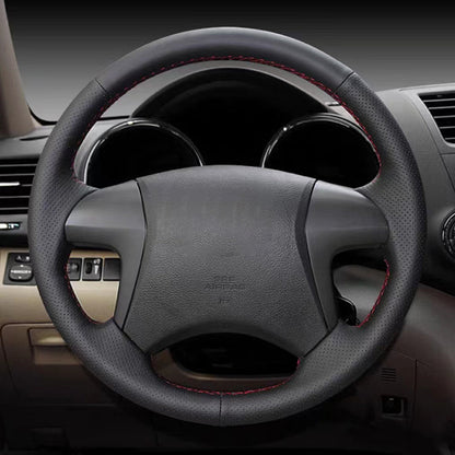TOYOTA トヨタ 本革  編み込み式 ハンドルカバー 四季汎用 汚れ 滑り止め ステアリング 専用ハンドルカバー | iCarCompanion