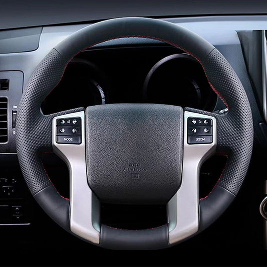 TOYOTA トヨタ 高級本革 編み込み式 ハンドルカバー フィット感抜群 四季汎用 滑り止め 専用ハンドルカバー | iCarCompanion