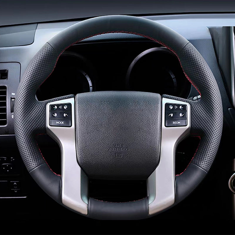 TOYOTA トヨタ 高級本革 編み込み式 ハンドルカバー フィット感抜群 四季汎用 滑り止め 専用ハンドルカバー | iCarCompanion