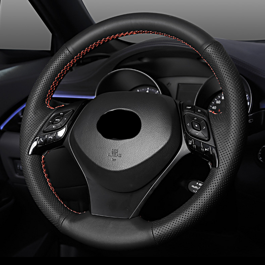 TOYOTA トヨタ 本革 ハンドルカバー  編み込み式 オーダーメイド 握り感抜群  取り付け簡単 専用ハンドルカバー | iCarCompanion