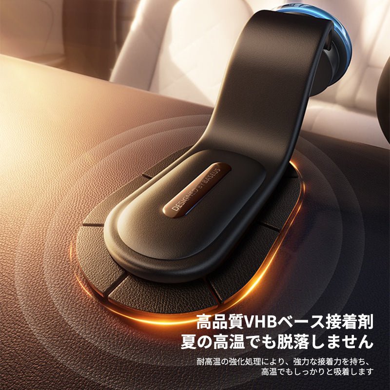 車載ワイヤレス充電器 LEDライト付き360度回転 安定性 粘着ゲル吸盤＆エアコン吹き出し口式兼用 片手操作 置くだけワイヤレス充電 スマホホルダー 車用スマホホルダー | iCarCompanion