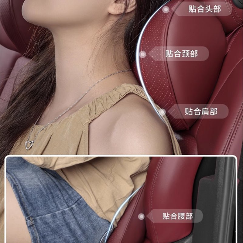 車 腰クッション 背もたれクッション 車ヘッドレスト ネックパッド 低反発 ファッション 長時間運転頚椎 腰サポート 通気性 調節可能 専用シートクッション | iCarCompanion