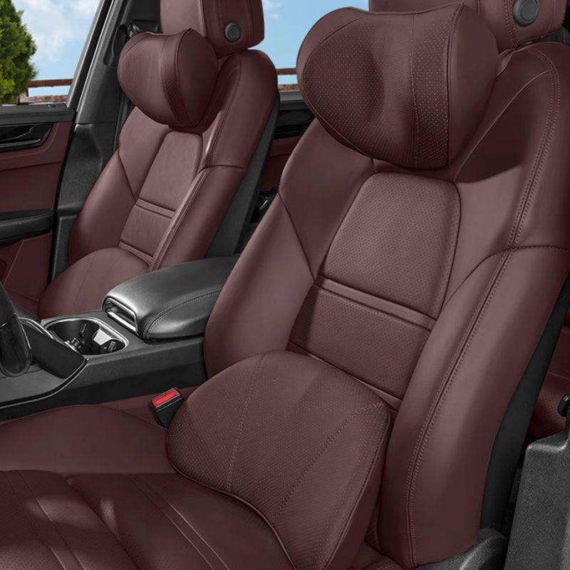 車 腰クッション 背もたれクッション 車ヘッドレスト ネックパッド 低反発 ファッション 長時間運転頚椎 腰サポート 通気性 調節可能 専用シートクッション | iCarCompanion