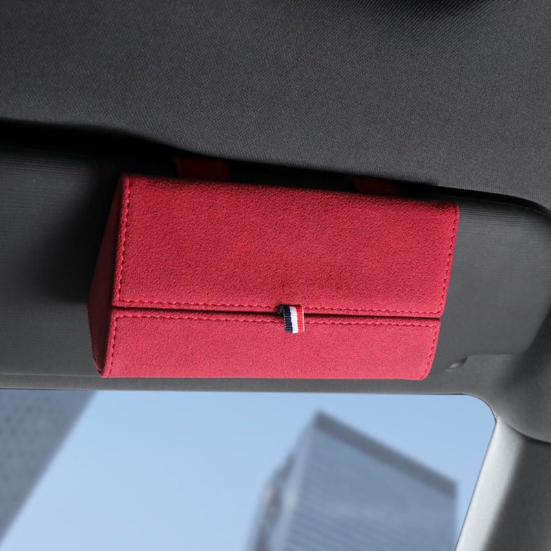車用メガネクリップメガネボックス サンバイザー サングラスホルダー 取り付け簡単 - iCarCompanion