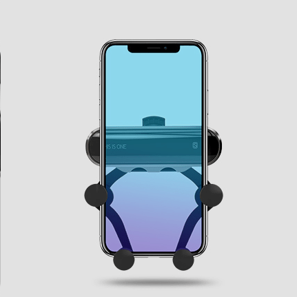 車載スマホホルダー スマホホルダー 重力式自動開閉 エアコン吹き出し口用 シンプル - iCarCompanion