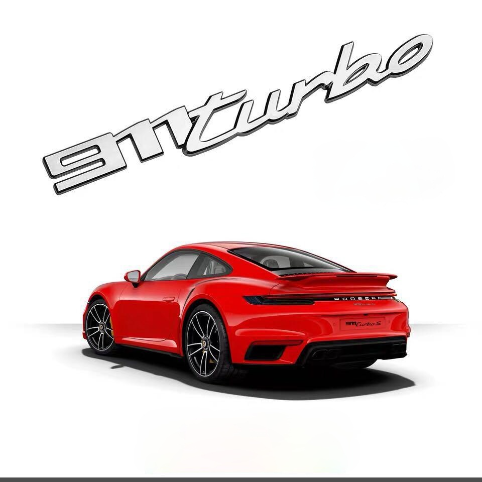 ポルシェ 911 turbo 純正 エンブレム サイド リア シルバー ブラック ボクスター 981 カレラ 911 997 パナメーラ 970 ケイマン カイエンの商品画像 2