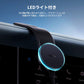 車載ワイヤレス充電器 LEDライト付き360度回転 安定性 粘着ゲル吸盤＆エアコン吹き出し口式兼用 片手操作 置くだけワイヤレス充電 スマホホルダー - iCarCompanion