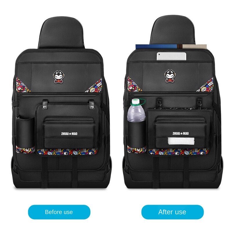 車のシートバック収納バッグハンギングバッグ子供用ダイニングテーブル車の背もたれ収納バッグ車の室内装飾用品Daquan - iCarCompanion