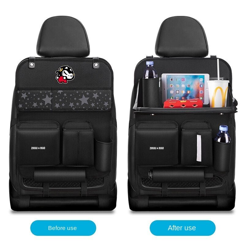 車のシートバック収納バッグハンギングバッグ子供用ダイニングテーブル車の背もたれ収納バッグ車の室内装飾用品Daquan - iCarCompanion