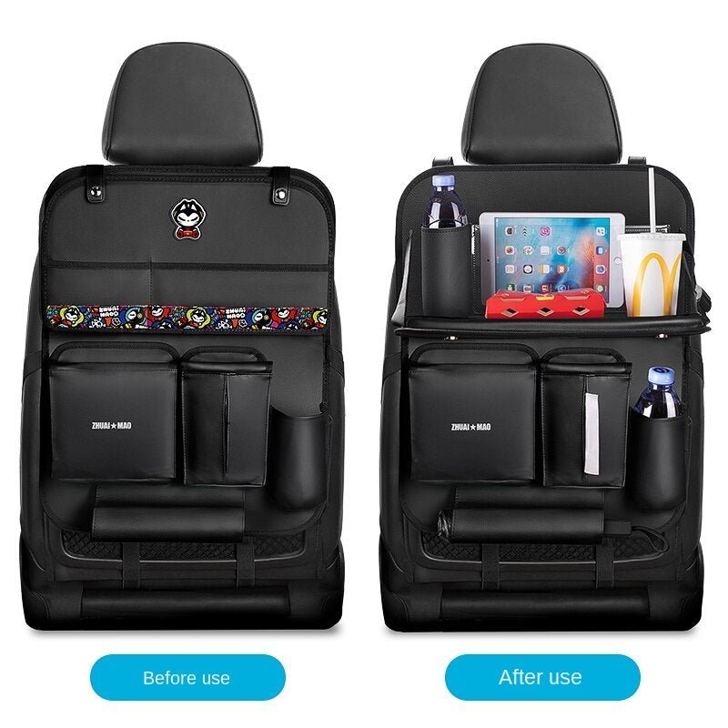 車のシートバック収納バッグハンギングバッグ子供用ダイニングテーブル車の背もたれ収納バッグ車の室内装飾用品Daquan - iCarCompanion