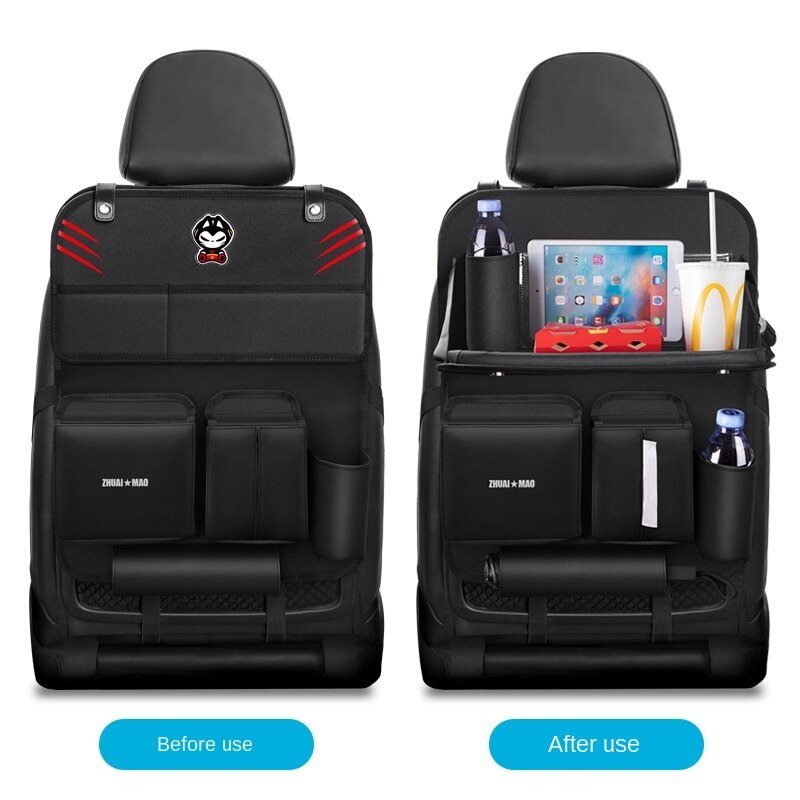 車のシートバック収納バッグハンギングバッグ子供用ダイニングテーブル車の背もたれ収納バッグ車の室内装飾用品Daquan - iCarCompanion
