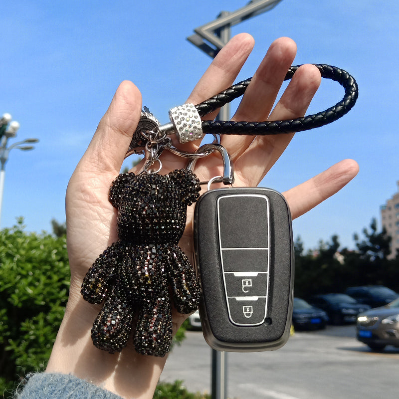 TOYOTA かわいい クマ クリスタル トヨタ キーケース 手触りいい 高級 傷防止の商品画像 3