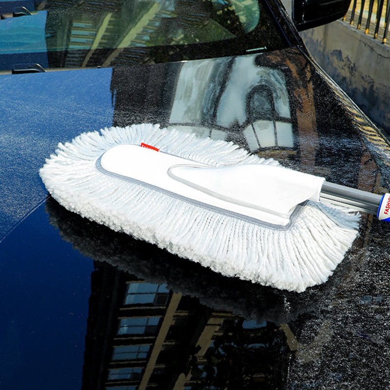 車用 ホコリ取り カーモップ 伸縮可能 72cm 収納ボックス付き 軽量・コンパクト - iCarCompanion